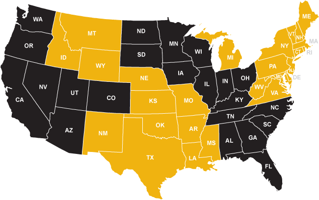 State Truck Insurance Coverage Map